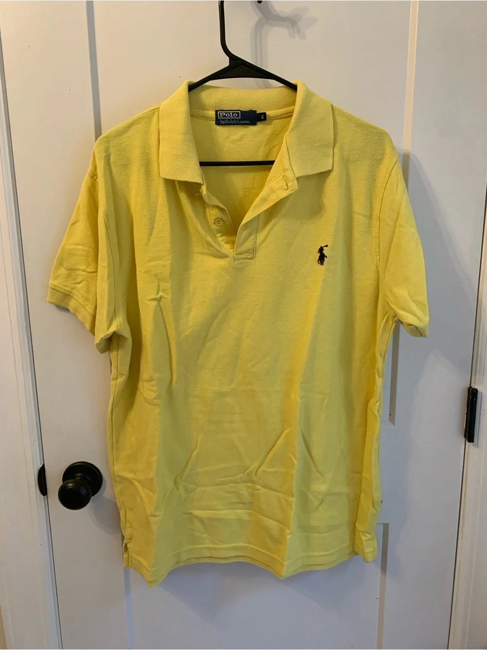 Polo Ralph Lauren Men’s XL Yellow Short Sleeve Cotton Pony Polo Shirt